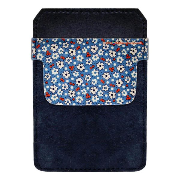 DekoPokit™ Leather Bottle Opener Pocket Protector w  Designer Flap - Denim Floral Online Sale