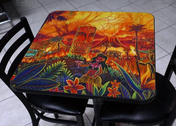 Lucky Tiki Square Wooden Table Top - Two Sizes Available Hot on Sale