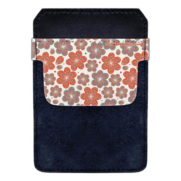 DekoPokit™ Leather Bottle Opener Pocket Protector w  Designer Flap - Orange Floral Sale