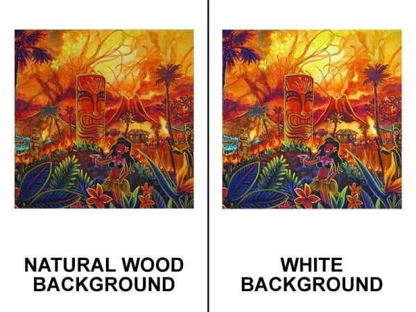 Lucky Tiki Square Wooden Table Top - Two Sizes Available Hot on Sale - Image 5