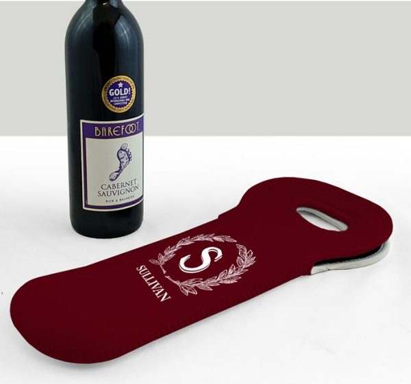 ADD YOUR NAME Wine Totes - Monogram Design - Several Color Options For Discount - Image 2