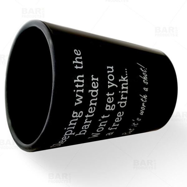 BarConic® 1.75 oz Black Shot Glass - Worth a Shot For Discount - Image 3