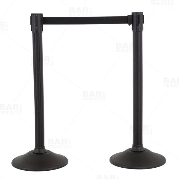 Retractable Belt Stanchion - Textured Black - Set of 2 Sale