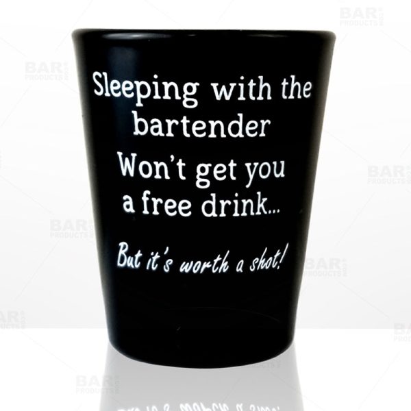 BarConic® 1.75 oz Black Shot Glass - Worth a Shot For Discount