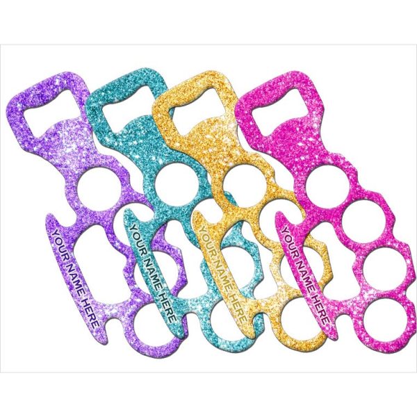 ADD YOUR NAME Knuckle Buster Bottle Opener - Glitter Online Sale