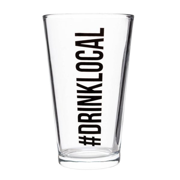 BarConic® Glassware - #Drink Local - Mixing   Beer Glass - 15 Ounce Supply