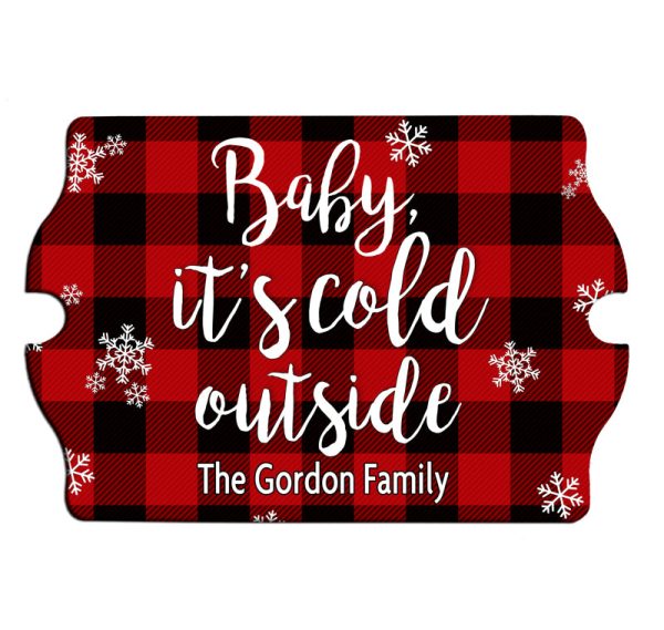 Custom Tavern Shaped Wood Bar Sign - Cold Outside Online now