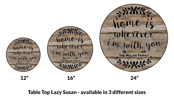 ADD YOUR NAME Lazy Susan - HOME - 3 Different Sizes - Table Top For Cheap - Image 4