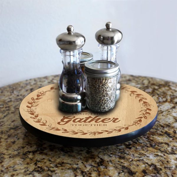 Lazy Susan - EAT LIVE GATHER - 3 Different Sizes - For Kitchen Table Top For Discount - Image 5