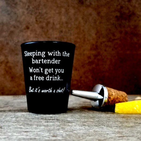 BarConic® 1.75 oz Black Shot Glass - Worth a Shot For Discount - Image 2