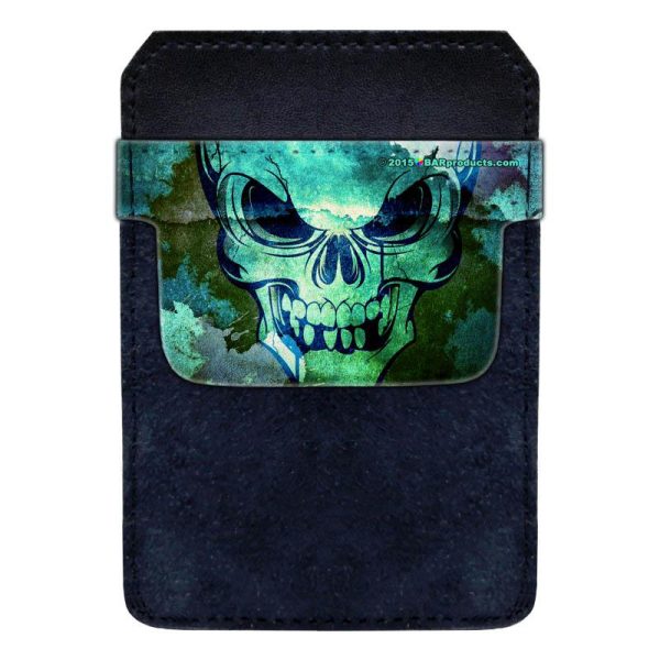 DekoPokit™ Leather Bottle Opener Pocket Protector w  Designer Flap - Grungy Skull on Sale
