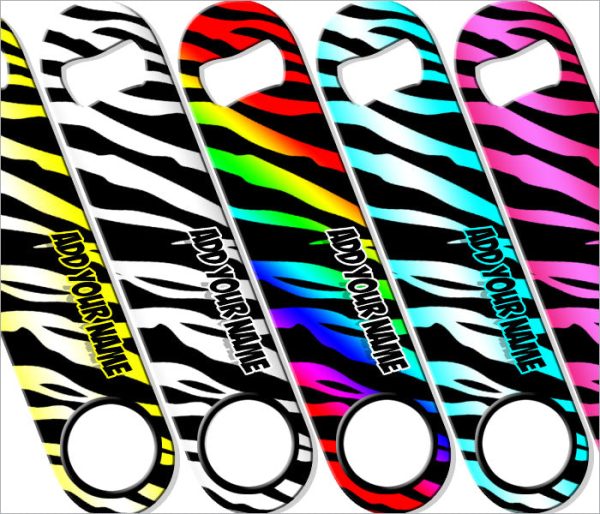 ADD YOUR NAME SPEED Bottle Opener – Zebra Patterns – Several Color Options Online Hot Sale