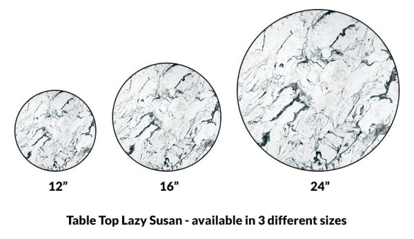 Lazy Susan - MARBLE Designs - 3 Different Sizes - For Kitchen Table Top For Discount - Image 4