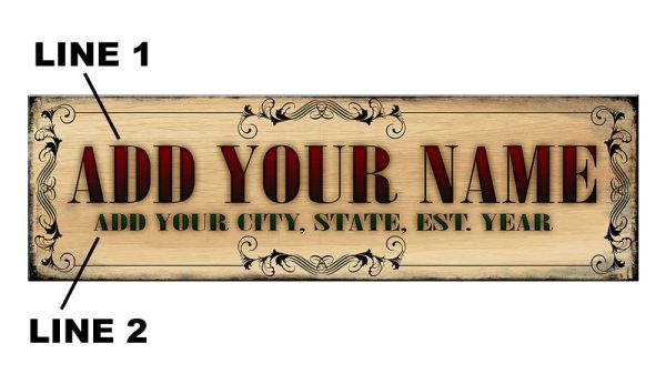 ADD YOUR NAME  A-Frame Sidewalk Chalkboard Sign – Double Sided - Wood Finish Options - Design 1 on Sale - Image 2