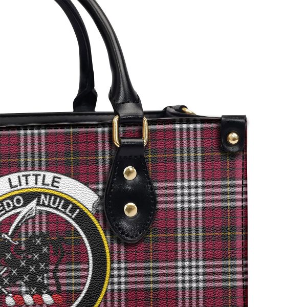 Little Tartan Crest Leather Handbag For Discount - Image 5
