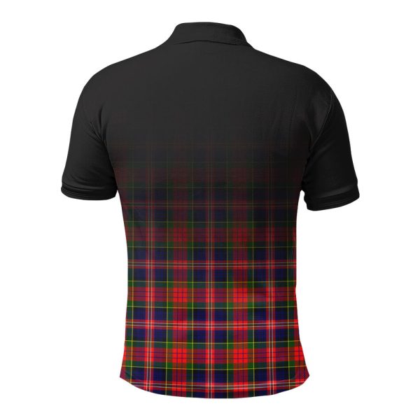 McPherson Modern Tartan Crest Polo Shirt - Thistle Black Style For Sale - Image 2