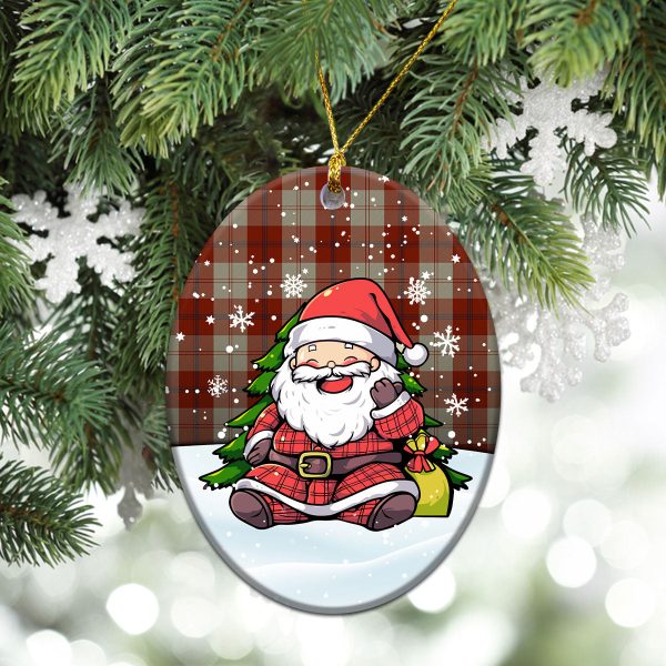 Davidson Dress Dancers Tartan Christmas Ceramic Ornament - Scottish Santa Style Cheap - Image 3