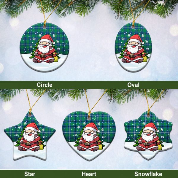 Irvine Ancient Tartan Christmas Ceramic Ornament - Scottish Santa Style Discount