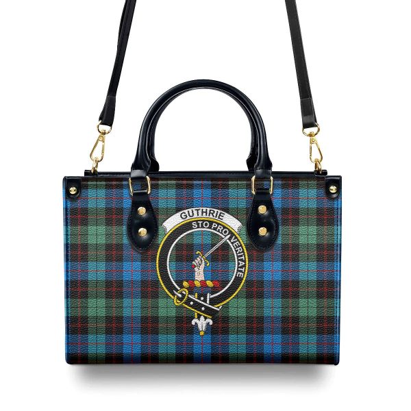 Guthrie Ancient Tartan Crest Leather Handbag Fashion - Image 4