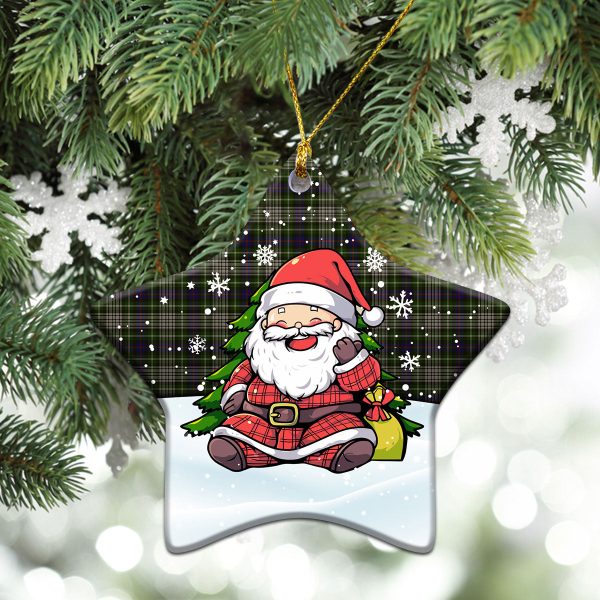 Davidson Tulloch Dress Tartan Christmas Ceramic Ornament - Scottish Santa Style For Sale - Image 4