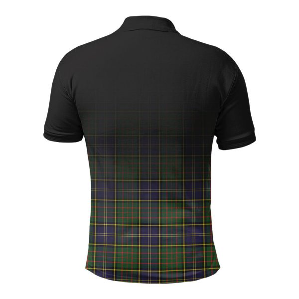 McMillan Hunting Modern Tartan Crest Polo Shirt - Thistle Black Style For Sale - Image 2