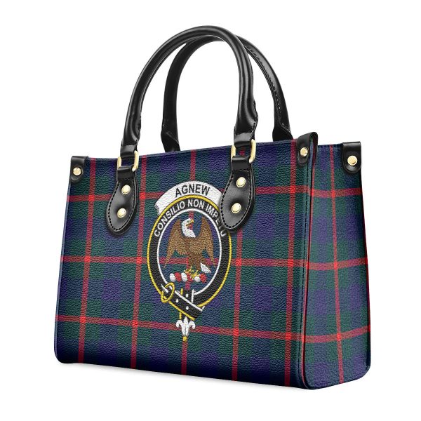 Agnew Modern Tartan Crest Leather Handbag Online Sale - Image 3
