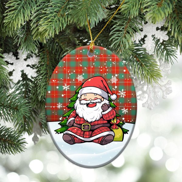 MacFie Ancient Tartan Christmas Ceramic Ornament - Scottish Santa Style Sale - Image 3