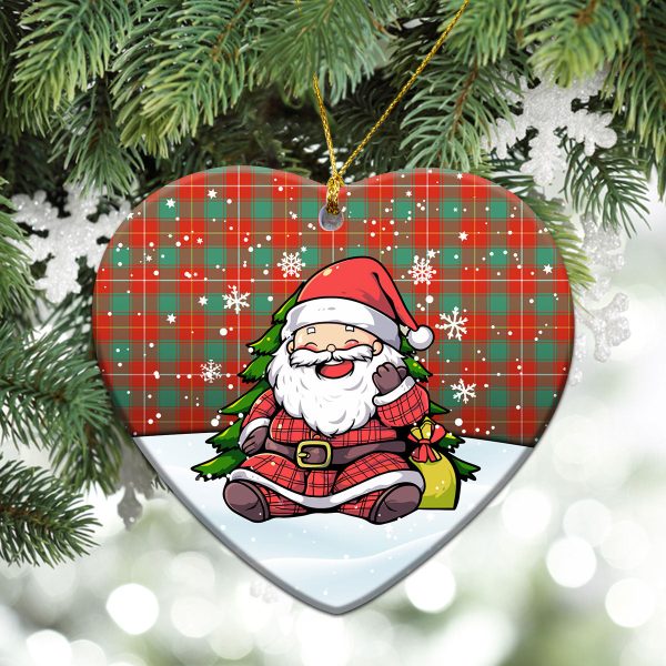 MacFie Ancient Tartan Christmas Ceramic Ornament - Scottish Santa Style Sale - Image 5