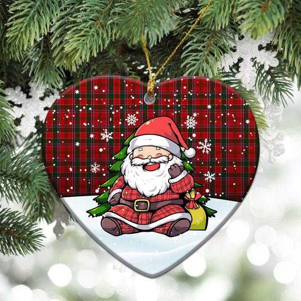 Dalzell Tartan Christmas Ceramic Ornament - Scottish Santa Style Online - Image 5