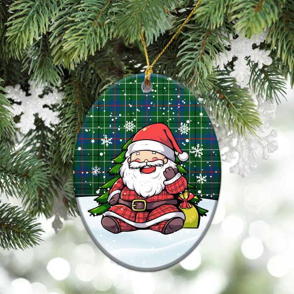 Duncanson Tartan Christmas Ceramic Ornament - Scottish Santa Style Online now - Image 3