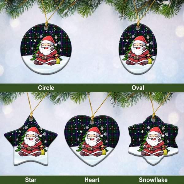 Davidson Modern Tartan Christmas Ceramic Ornament - Scottish Santa Style Online Hot Sale