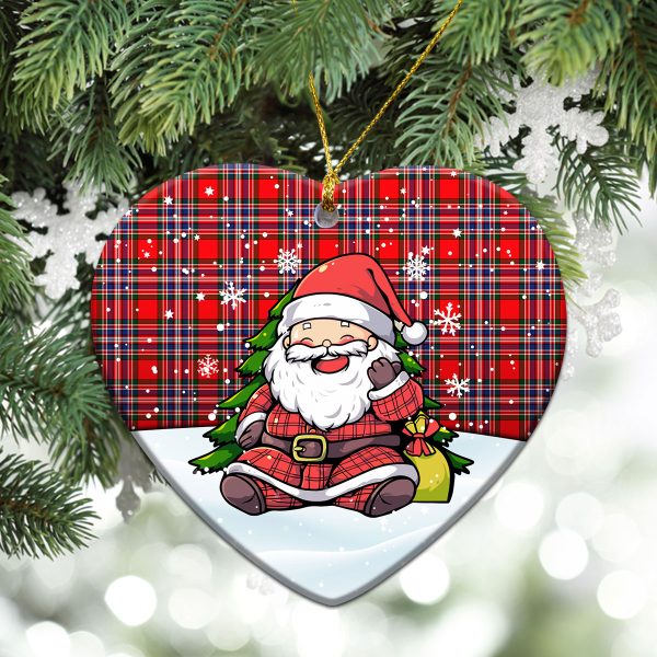 MacFarlane Modern Tartan Christmas Ceramic Ornament - Scottish Santa Style Fashion - Image 5