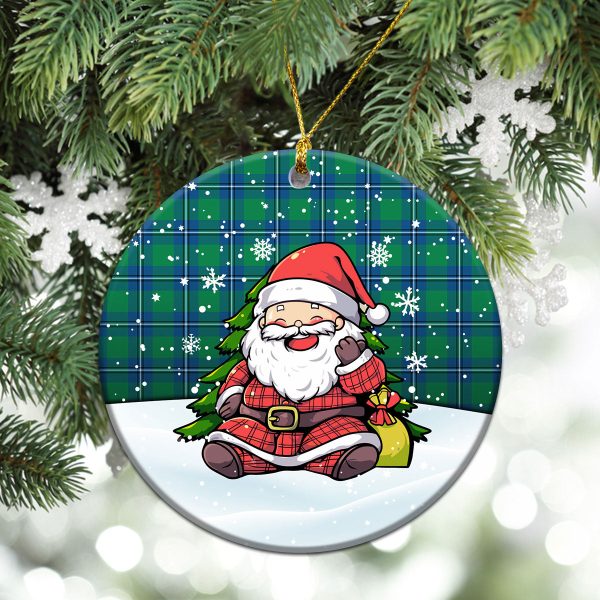 Irvine Ancient Tartan Christmas Ceramic Ornament - Scottish Santa Style Discount - Image 2
