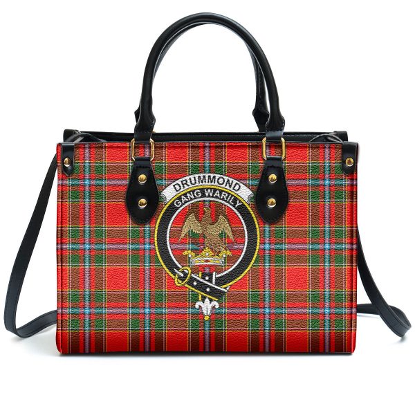 Drummond of Perth Tartan Crest Leather Handbag Online - Image 2
