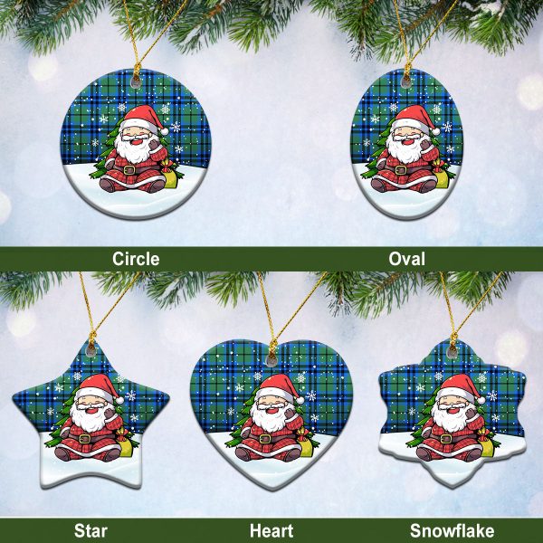 Falconer Tartan Christmas Ceramic Ornament - Scottish Santa Style Discount