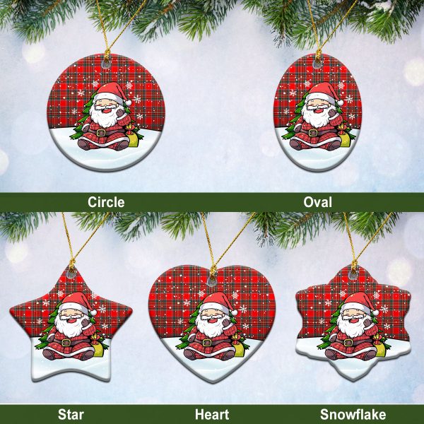 MacBean Tartan Christmas Ceramic Ornament - Scottish Santa Style Discount