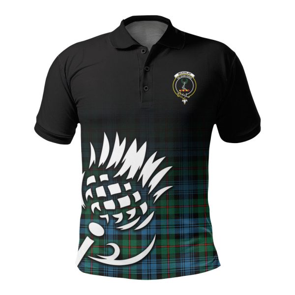 McKinlay Ancient Tartan Crest Polo Shirt - Thistle Black Style For Discount
