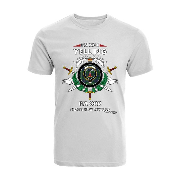 Orr Tartan Crest T-shirt - I m not yelling style Cheap - Image 3