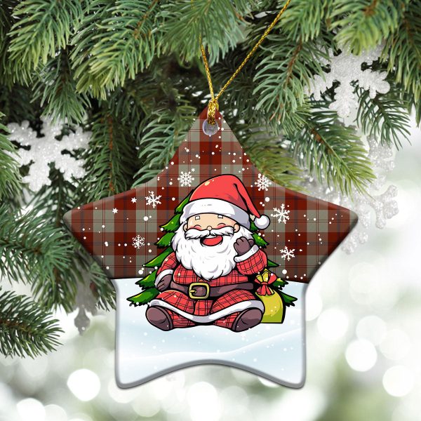 Davidson Dress Dancers Tartan Christmas Ceramic Ornament - Scottish Santa Style Cheap - Image 4