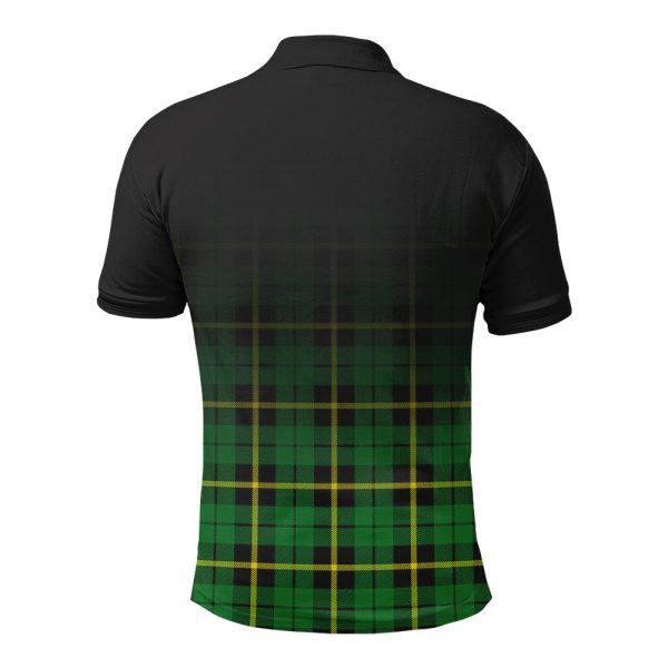 Wallace Hunting Modern Tartan Crest Polo Shirt - Thistle Black Style Sale - Image 2