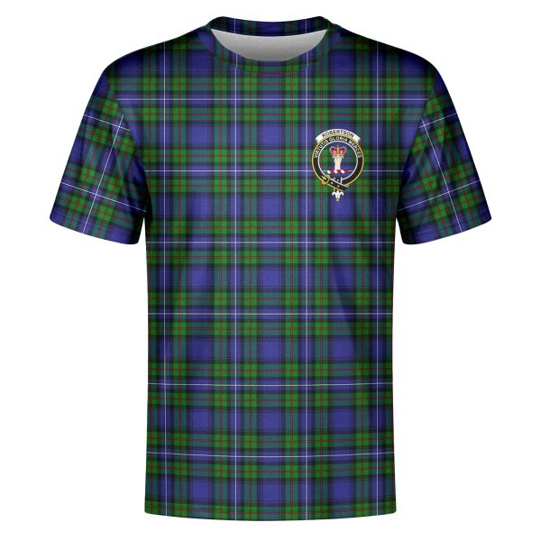 Robertson Hunting Modern Tartan Crest T-shirt For Sale