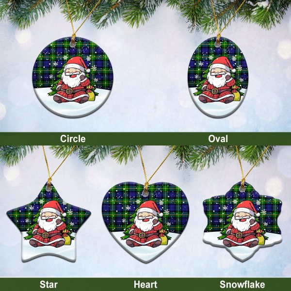 Gordon Modern Tartan Christmas Ceramic Ornament - Scottish Santa Style Supply
