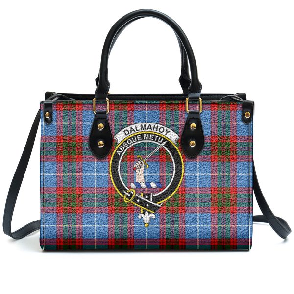 Dalmahoy Tartan Crest Leather Handbag on Sale - Image 2
