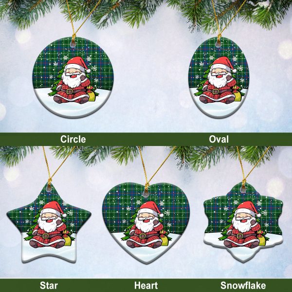 Duncanson Tartan Christmas Ceramic Ornament - Scottish Santa Style Online now