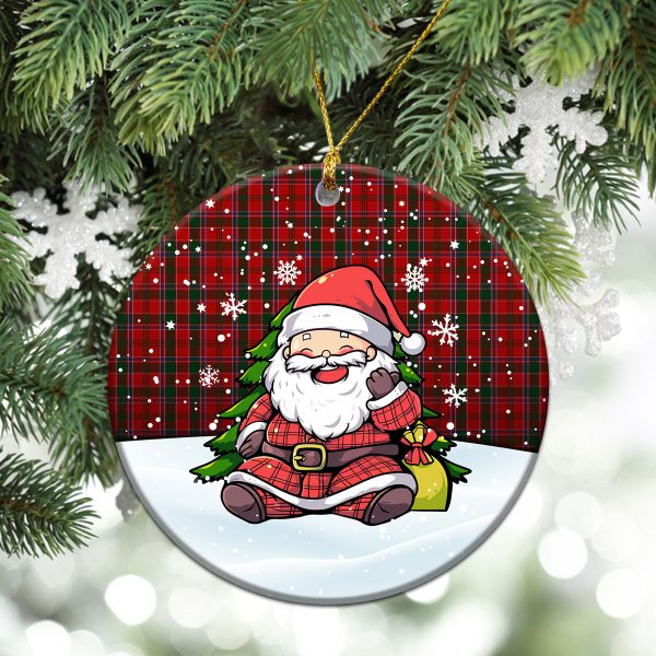 Dalzell Tartan Christmas Ceramic Ornament - Scottish Santa Style Online - Image 2