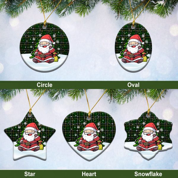 MacArthur Modern Tartan Christmas Ceramic Ornament - Scottish Santa Style For Discount