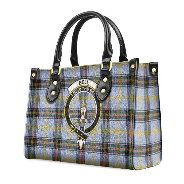 Bell of the Borders Tartan Crest Leather Handbag on Sale - Image 3