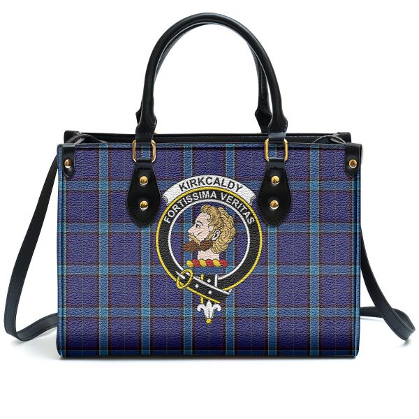 Kirkcaldy Tartan Crest Leather Handbag Fashion - Image 2