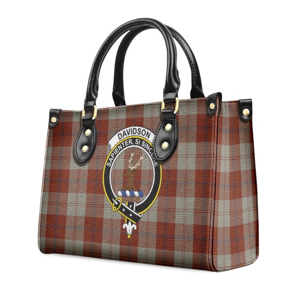 Davidson Dress Dancers Tartan Crest Leather Handbag on Sale - Image 3
