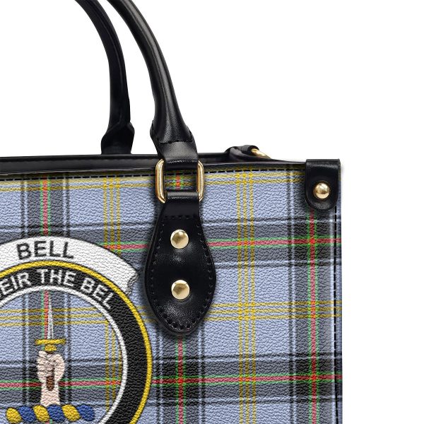 Bell of the Borders Tartan Crest Leather Handbag on Sale - Image 5